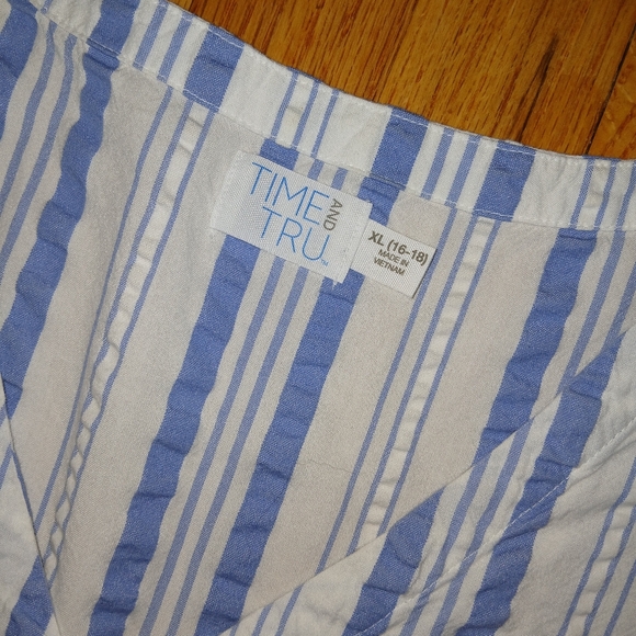 Blue and White Striped Dress - Picture 3 of 3